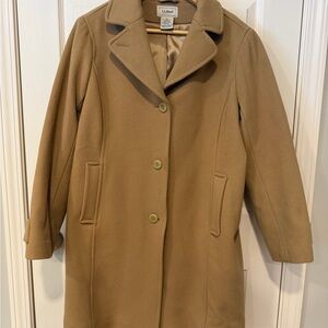 L.L. Bean Women's Tan Wool Coat